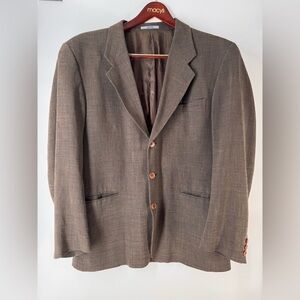KENZO HOMME Brown Wool Linen Jacket